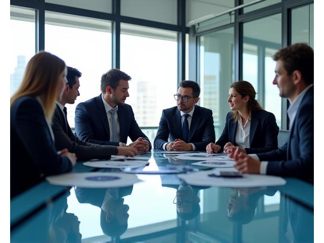Vorteil des integrierten Ansatzes: Diverse, professionelle Experten diskutieren um einen Tisch herum, symbolisiert Zusammenarbeit