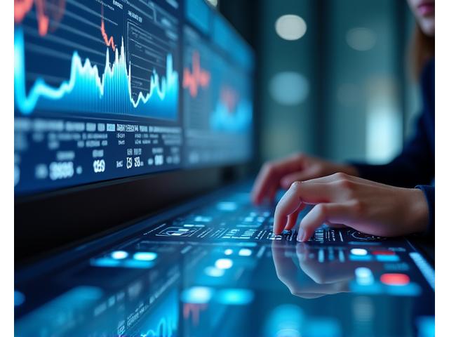 Maßgeschneiderte Investmentstrategien: Nahaufnahme von Händen, die Finanzdaten auf einem Bildschirm analysieren