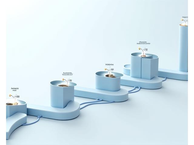 Übersichtliche Darstellung des individuellen Finanzplanungsprozesses mit Schritten wie Zieldefinition, Strategieentwicklung, Implementierung und laufender Überwachung.